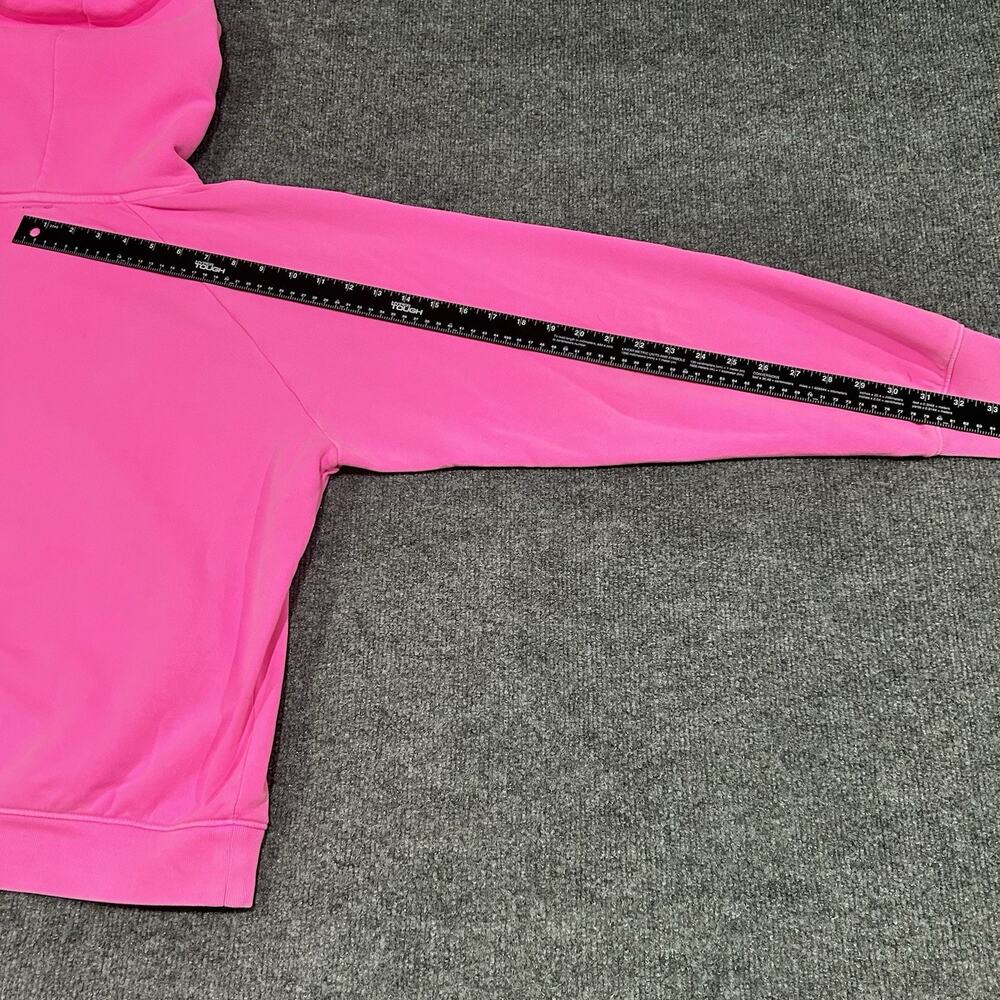 GAP Women's Fleece Hoodie Size M Neon Standout Pink Pullover Sweatshirt Active - Picture 9 of 13